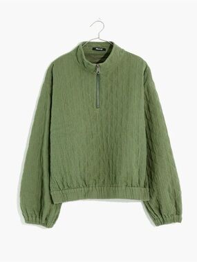 madewell • diamond jacquard half-zip pullover